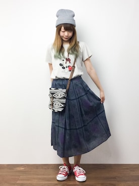 「チャイハネ（チャイハネ）のアイテム（バッグ）」を使った、いぴさん（レディース・152cm）の夏コーディネート