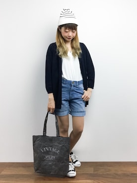 「ペーパートート」｜いぴさん（レディース・152cm）の夏コーディネート