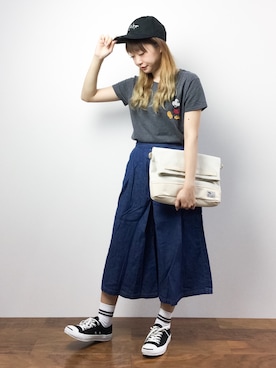 「UP START（アップスタート）のアイテム」を使った、いぴさん（レディース・152cm）の夏コーディネート