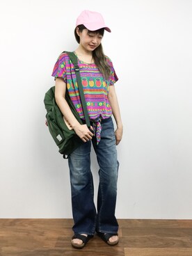 「min@RNA（ミンアットアールエヌエー）のアイテム」を使った、いぴさん（レディース・152cm）の夏コーディネート