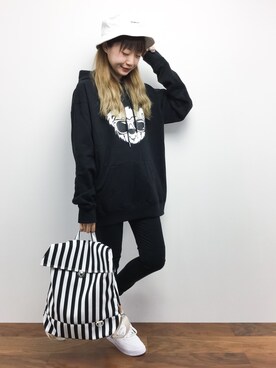 「cache cache（カシュ カシュ）のアイテム（バックパック/リュック）」を使った、いぴさん（レディース・152cm）の夏コーディネート