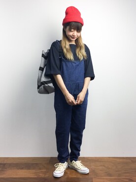 「ANAP（アナップ）のアイテム（オールインワン・サロペット）」を使った、いぴさん（レディース・152cm）の夏コーディネート
