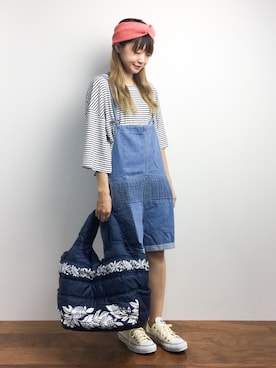 「Hula Lani（フララニ）のアイテム」を使った、いぴさん（レディース・152cm）の夏コーディネート