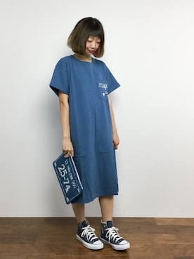 「Settimissimo（セッティミッシモ）のアイテム（バッグ）」を使った、いぴさん（レディース・152cm）の夏コーディネート