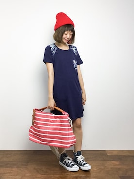 「ROXY（ロキシー）のアイテム（ワンピース/ドレス）」を使った、いぴさん（レディース・152cm）の夏コーディネート