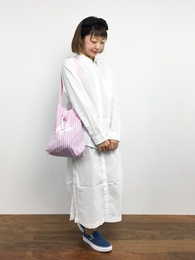 「RNA」｜「アイテム（シャツワンピース）」を使った、いぴさん（レディース・152cm）の夏コーディネート