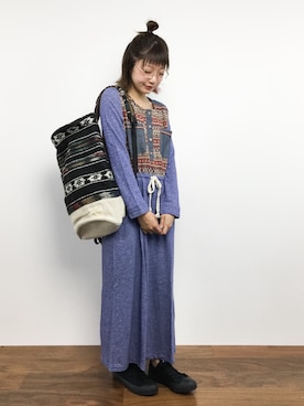 「チャイハネ（チャイハネ）のアイテム（バッグ）」を使った、いぴさん（レディース・152cm）の夏コーディネート