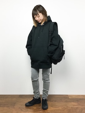「unrelaxing（アンリラクシング）のアイテム」を使った、いぴさん（レディース・152cm）の秋コーディネート