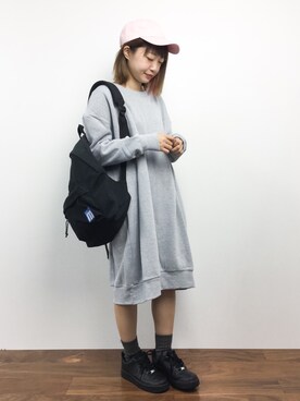 「unrelaxing（アンリラクシング）のアイテム（スウェット）」を使った、いぴさん（レディース・152cm）の秋コーディネート