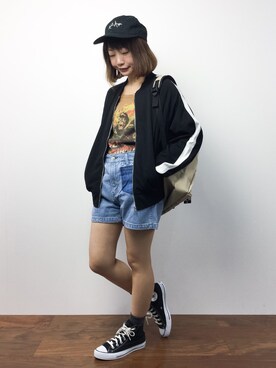 「7分袖」｜「アイテム（ブルゾン）」を使った、いぴさん（レディース・152cm）の秋コーディネート