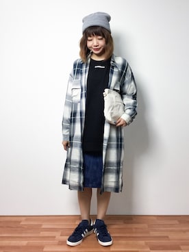 「ゆるカジ」｜「アイテム（スウェット）」を使った、いぴさん（レディース・152cm）の秋コーディネート