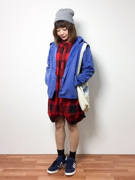 「チャイハネ（チャイハネ）のアイテム（シャツワンピース）」を使った、いぴさん（レディース・152cm）の秋コーディネート