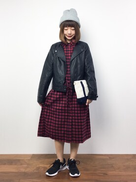 「RAY CASSIN（レイカズン）のアイテム（ブルゾン）」を使った、いぴさん（レディース・152cm）の秋コーディネート