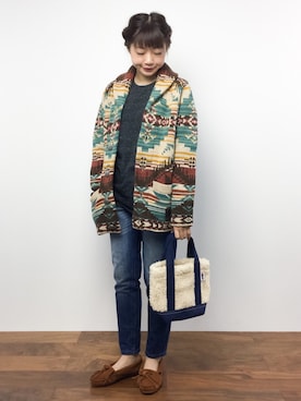 「テーパードデニム」｜いぴさん（レディース・152cm）の秋コーディネート