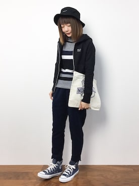 「ハイネックトップス」｜いぴさん（レディース・152cm）の秋コーディネート