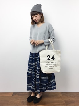 「チャイハネ（チャイハネ）のアイテム（スカート）」を使った、いぴさん（レディース・152cm）の秋コーディネート