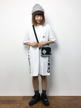 「CHUMS（チャムス）のアイテム（ショルダーバッグ）」を使った、いぴさん（レディース・152cm）の秋コーディネート