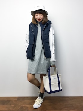「VENCEEXCHANGE（ヴァンスエクスチェンジ）のアイテム（ブルゾン）」を使った、いぴさん（レディース・152cm）の秋コーディネート