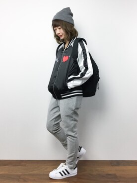 「L.H.P（エルエイチピー）のアイテム（ブルゾン）」を使った、いぴさん（レディース・152cm）の秋コーディネート