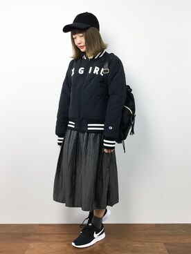 「Factor=（ファクターイコール）のアイテム（スカート）」を使った、いぴさん（レディース・152cm）の秋コーディネート