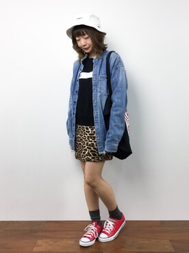 「WC（ダブル シー）のアイテム（スウェット）」を使った、いぴさん（レディース・152cm）の秋コーディネート