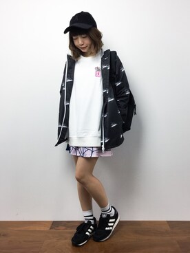 「WC（ダブル シー）のアイテム（スウェット）」を使った、いぴさん（レディース・152cm）の秋コーディネート