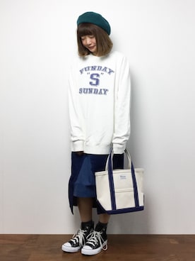 「Factor=（ファクターイコール）のアイテム（スカート）」を使った、いぴさん（レディース・152cm）の秋コーディネート