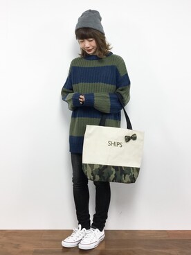 「デニムスキニーパンツ」｜いぴさん（レディース・152cm）の秋コーディネート
