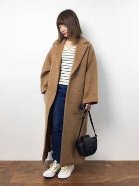 「Mila Owen（ミラオーウェン）のアイテム（その他アウター）」を使った、いぴさん（レディース・152cm）の秋コーディネート
