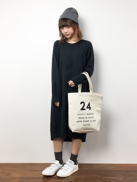 「mercibeaucoup,（メルシーボークー）のアイテム（ワンピース/ドレス）」を使った、いぴさん（レディース・152cm）の冬コーディネート