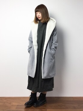 「ゆるカジ」｜「アイテム（その他アウター）」を使った、いぴさん（レディース・152cm）の冬コーディネート