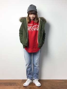 「JOURNAL STANDARD（ジャーナルスタンダード）のアイテム（モッズコート）」を使った、いぴさん（レディース・152cm）の冬コーディネート