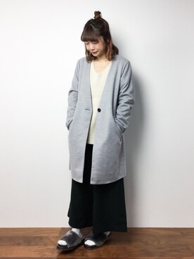 「MERLOT（メルロー）のアイテム（その他アウター）」を使った、いぴさん（レディース・152cm）の冬コーディネート