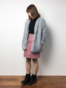 「ANAP（アナップ）のアイテム（その他アウター）」を使った、いぴさん（レディース・152cm）の冬コーディネート