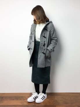 「Chico（チコ）のアイテム（ダッフルコート）」を使った、いぴさん（レディース・152cm）の冬コーディネート