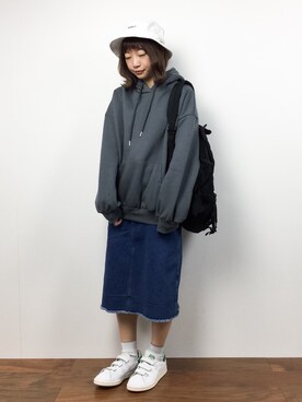 「reca（レカ）のアイテム（パーカー）」を使った、いぴさん（レディース・152cm）の冬コーディネート