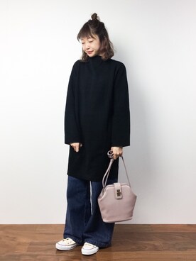 「SEVENDAYS=SUNDAY（セブンデイズサンデイ）のアイテム（チュニック）」を使った、いぴさん（レディース・152cm）の冬コーディネート