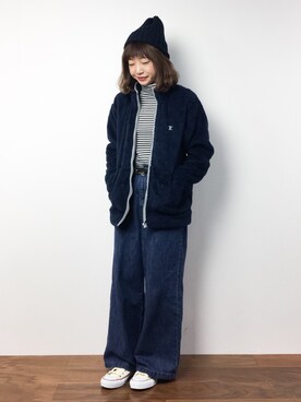 「Champion（チャンピオン）のアイテム（ブルゾン）」を使った、いぴさん（レディース・152cm）の冬コーディネート