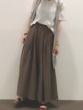 「SEVENDAYS=SUNDAY（セブンデイズサンデイ）のアイテム（その他パンツ、グリーン系）」を使った、ruucoさん（レディース・157cm）の春コーディネート