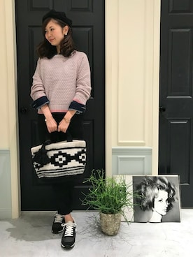 「Banner Barrett（バナーバレット）のアイテム（デニムジャケット）」を使った、minaminさん（レディース・163cm）の秋コーディネート