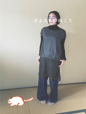 「Pont de Chalons（ポンデシャロン）のアイテム」を使った、キノさん（レディース・150cm）の春コーディネート