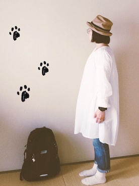 「caqu（サキュウ）のアイテム」を使った、キノさん（レディース・150cm）の春コーディネート