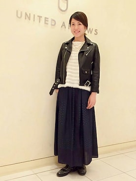 「アイテム（モッズコート）」を使った、UNITED ARROWS 福岡店 STAFF 03さん（レディース・159cm）の夏コーディネート