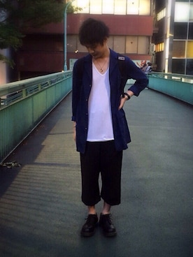 「エアリズム」｜まーし★さん（メンズ・173cm）の春コーディネート