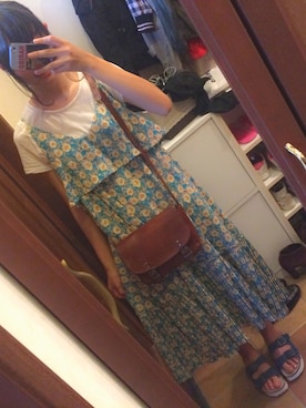 「7月WEAR夏のサンダル祭り」｜「アイテム（ワンピース/ドレス）」を使った、Natsumiさん（レディース・164cm）の夏コーディネート