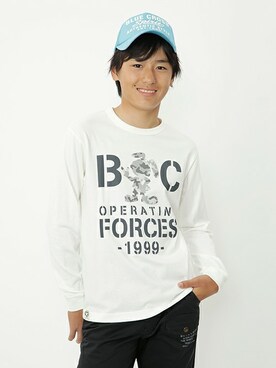 「アクティブ」｜「アイテム（Tシャツ/カットソー）」を使った、kladskap　クレードスコープさん（キッズ・162cm）の秋コーディネート