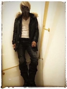 「LEATHERS & TREASURES（レザーズアンドトレジャーズ）のアイテム」を使った、pierceさん（メンズ・176cm）の冬コーディネート