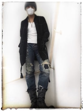 「SHAREEF（シャリーフ）のアイテム（トレンチコート）」を使った、pierceさん（メンズ・176cm）の春コーディネート