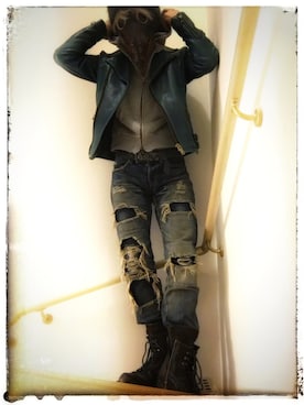 「blackmeans（ブラックミーンズ）のアイテム（ジャケット/アウター）」を使った、pierceさん（メンズ・176cm）の冬コーディネート
