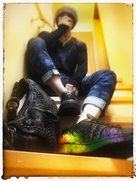 「KMRii（ケムリ）のアイテム（バッグ）」を使った、pierceさん（メンズ・176cm）の秋コーディネート